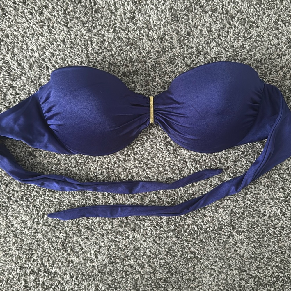 Victoria secret bikini top royal blue no straps EUC
